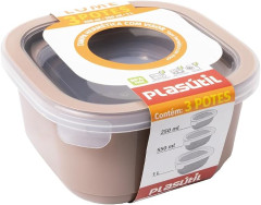 KIT POTE PLAST ENCAIXE LUME 3PÇS BG