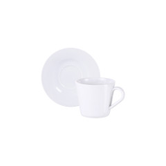 XICARA CAFE C/ PIRES LEONORA 185ML BRANCO