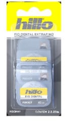 FIO DENTAL BLISTER POCKET 25M 2PC CINZA