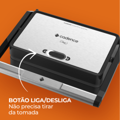 GRILL ANTEADERENTE 2CHAPAS 1200W INOX