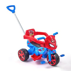 TRICICLO MOTO SPIDER MAN C/EMPURRADOR