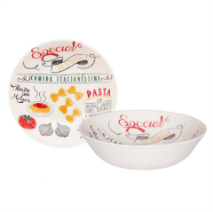 APARELHO JANTAR CERAMICA MASSA 5PC BRANCO