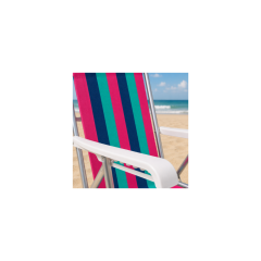 CADEIRA PRAIA BAIXA 8 POS ALUMINIO CORES