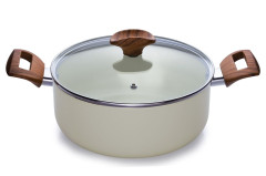 CACAROLA CAPADOCIA ALUMINIO CERAMICA INDIVIDUAL 20CM 3,1L  BEGE