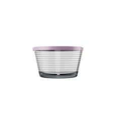 TIGELA VIDRO REDONDA COM TAMPA GINGA 670ML TRANSPARENTE