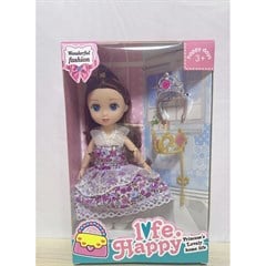 BONECA PRINCESA LIFE HAPPY COM ACESSÓRIOS ED512060