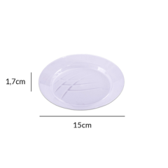 PRATO DESCARTAVEL REDONDO 15 CM COM 10UNIDADE