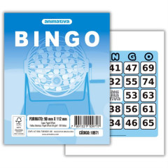 CARTELA BINGO 96 FOLHAS AZUL