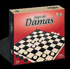 JOGO DE DAMAS MADEIRA 25PECAS