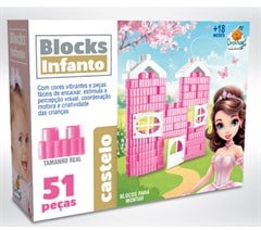 BLOCOS PARA MONTAR INFANTIL CASTELO 51PC