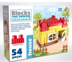 BLOCOS PARA MONTAR INFANTO CASA 54PC