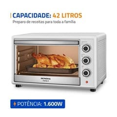 FORNO ELETRICO FRN-42 1600W 42L BR/INOX