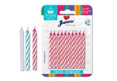 VELA ANIV PALITO ESPIRAL AZUL 20UN
