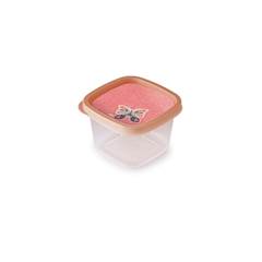 POTE PLASTICO QUADRADO C/TAMPA DECORADA 500ML SORTIDO