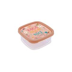 POTE PLASTICO QUADRADO C/ TAMPA DECORADA 1,1L SORTIDA