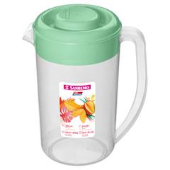 JARRA PLASTICA REDONDA COM TAMPA 2L TRANSPARENTE