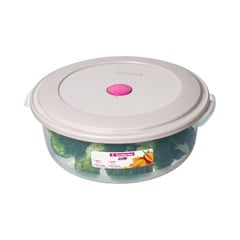 POTE PLASTICO REDONDO COM TAMPA 2,3L BEGE